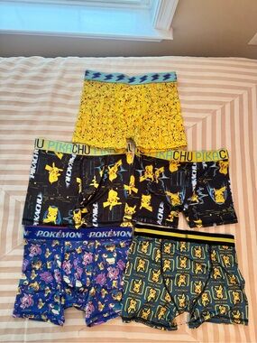 FREE!! Pokemon Pikachu Kids' Boxer Briefs - Yellow, Black, Blue, Green